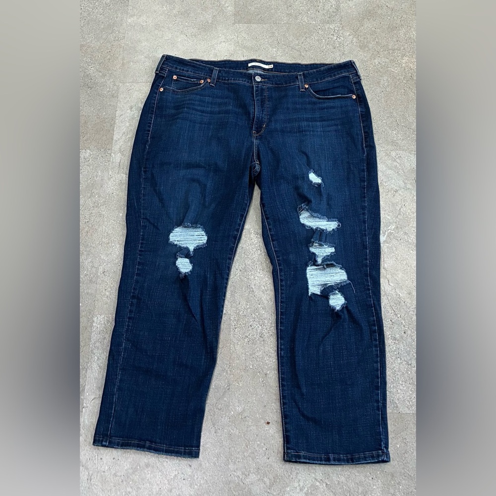 Plus Womens LEVI’S Factory Distressed Boyfriend Jeans, sz 22W